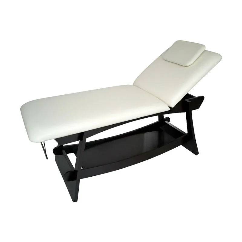 Weelko Wenge Wooden Spa Bed with Storage and Adjustable Backrest - SPA treatment beds - Weelko