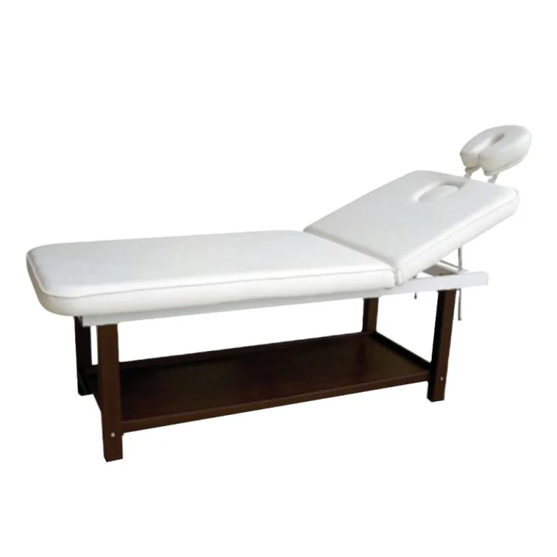 Weelko 2-Section Wenge Spa Table with Storage and Adjustable Headrest - SPA treatment beds - Weelko