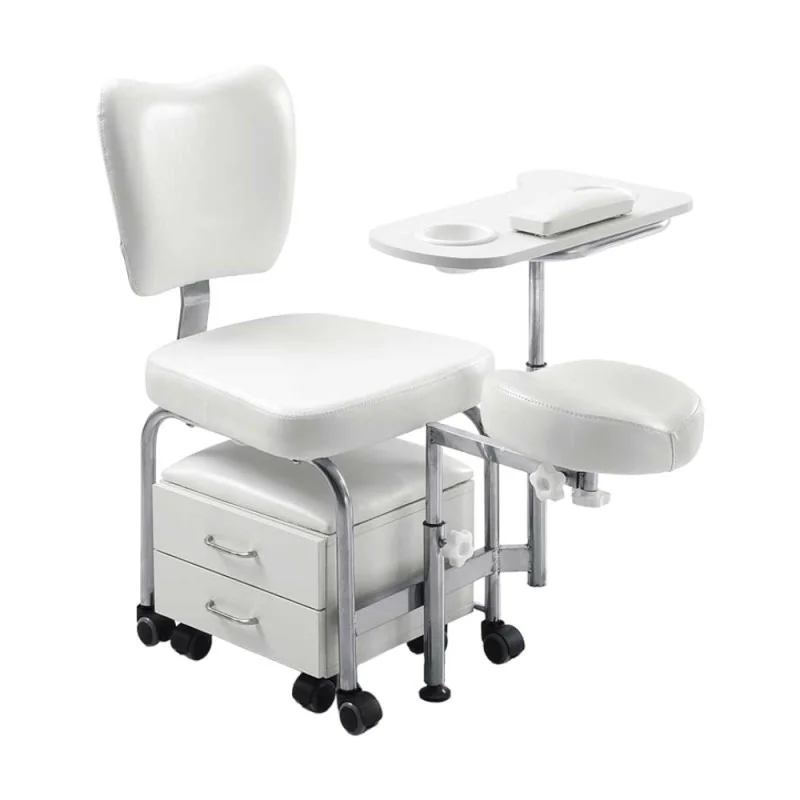 Weelko Deluxe Manicure & Pedicure Chair with Storage and Adjustable Footrest - Stretchers and armchairs - Weelko