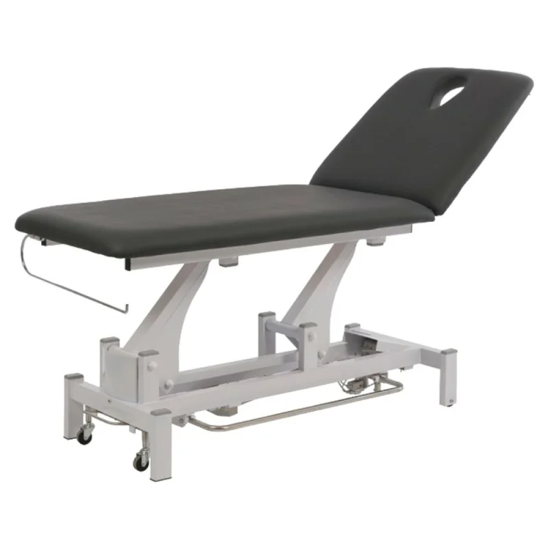 Weelko 2-Section Electric Physiotherapy Table with Headrest and Wheels - Electric Treatment Beds - Weelko