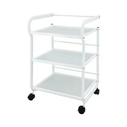 Trolley de beauté Weelko Angelo blanc avec étagères en verre - Weelko - Mobilier esthétique