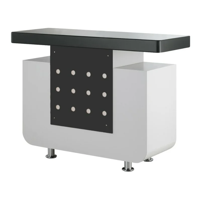 Leah Reception Desk: Curved, sleek design with storage and pull-out tray. - Hairdresser's Receptions -