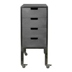 NeoBeauty City Plus Barber Cart: Durable, vintage metal, spacious drawers, swivel wheels. - Carritos barbería - NeoBeauty