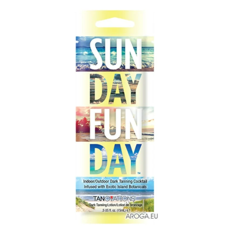 Sun Day Fun Day Packet by Tanovations - Dark Tan Accelerator for Indoor & Outdoor Use  - Single-dose sachets - Tanovations