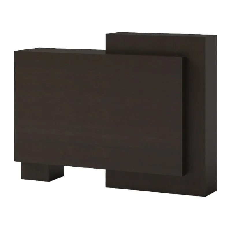 Cubic Reception Desk by [Brand]: Customizable dual-height melamine counter. - Hairdresser's Receptions -