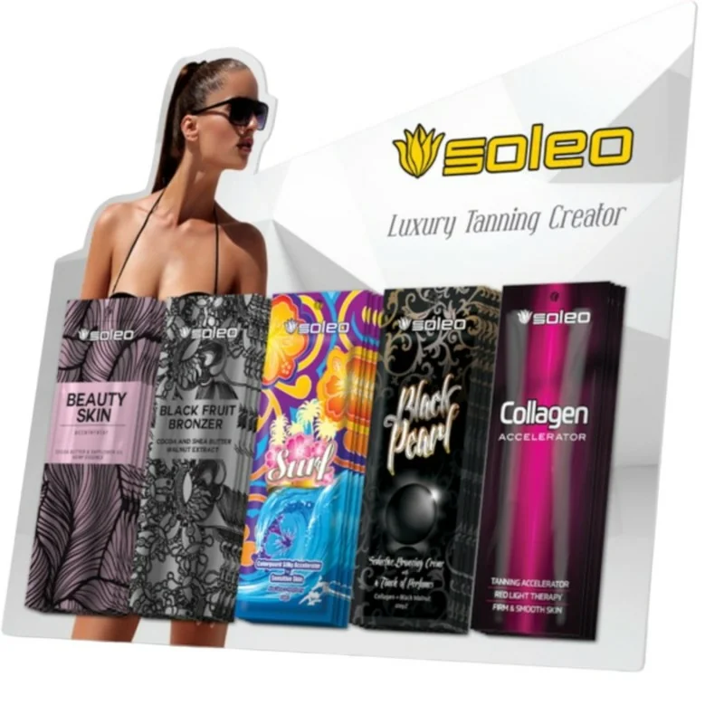 Soleo Luxury Pack mit Display: Bräunungsbeschleuniger Set - Packs - Packungen