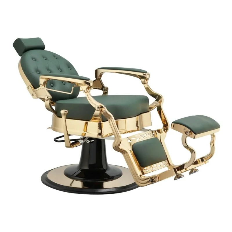 Buzz Gold Green Barber Chair by Weelko - Elegance and Comfort - Barber chairs - Weelko