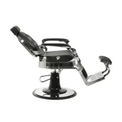 Black and Silver Buzz Barber Chair by Weelko. - Barber chairs - Weelko