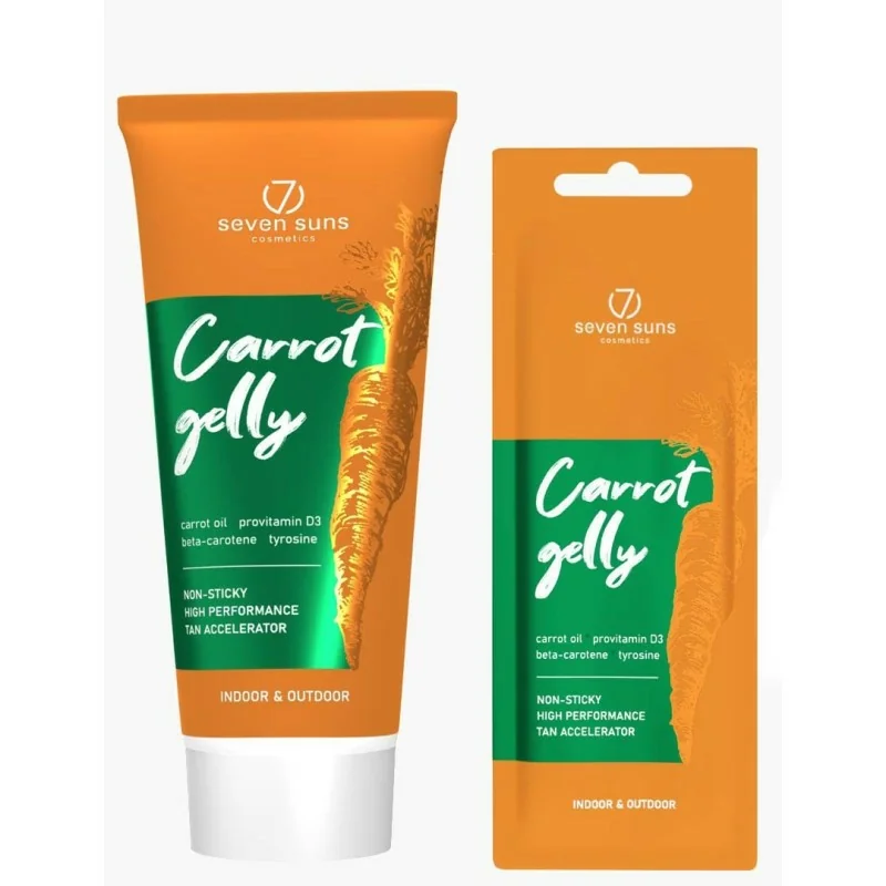 7suns Cosmetics Acelerador de Bronzeado Carrot Gelly 200ml - 7suns - 7suns Cosmetics