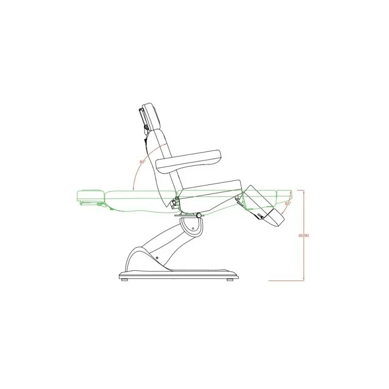 Weelko Supreme Plus 3-Motoren Elektrische Kosmetikliege, drehbar 240° - Weelko - Elektrische Liegen