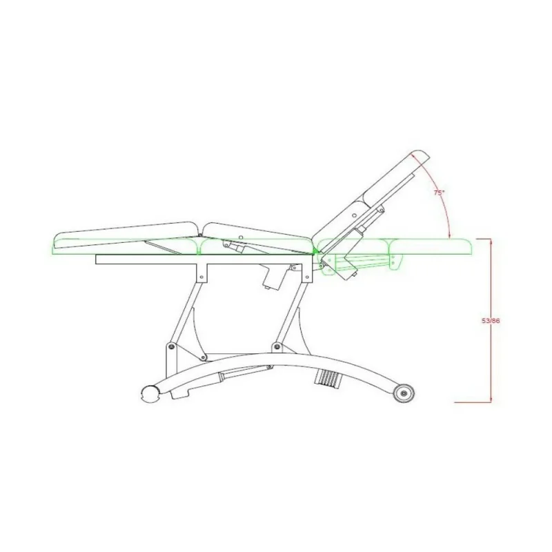 Weelko Elektrische Hochleistungs-Massageliege Extreme XL für Physiotherapie - Weelko - Elektrische Liegen