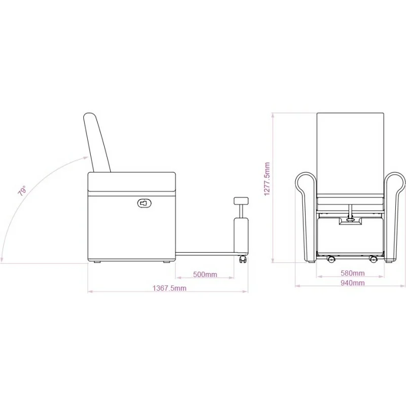 Cadeira de Pedicure SPA Multifuncional Weelko Lumina - Macas de SPA - Weelko