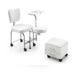 Weelko Deluxe Pedicure & Manicure Chair with Storage & Tray - Stretchers and armchairs - Weelko