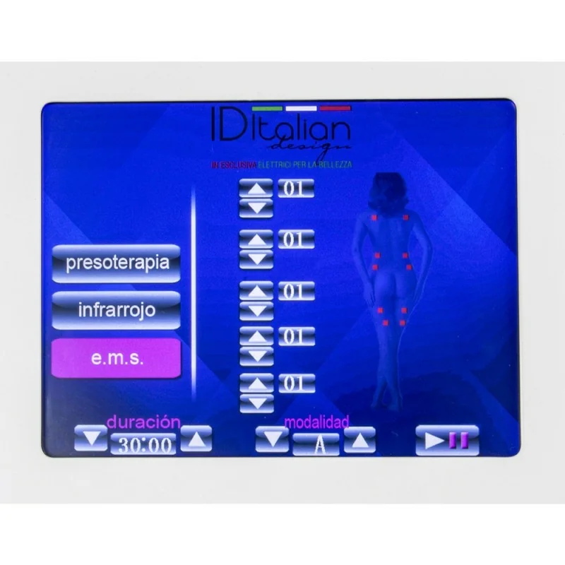 i-Medstetic Presoterapia 3 in 1 Digitale Premium con Sauna ed Elettrostimolazione - Macchine per la Pressoterapia - i-Medstetic