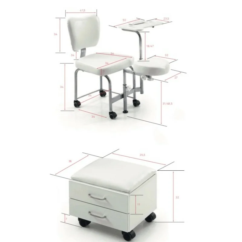 Weelko Deluxe Pedicure & Manicure Chair with Storage & Tray  - Aesthetic Stretchers - Weelko