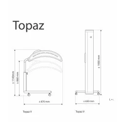 Hapro Topaz 10/1 Solarium para Casa - Bronzeamento Completo - Corpo do Solariums - Hapro