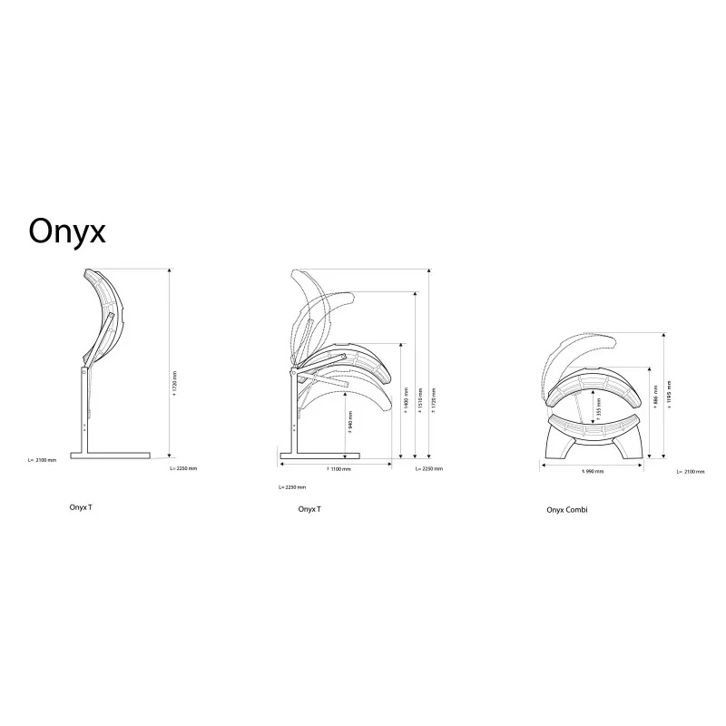 Hapro Onyx 14/1 Solário Doméstico de Luxo - Corpo do Solariums - Hapro