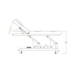 Maca de Massagem Elétrica Weelko Lumb, 1 Motor, PU, 186x68x54/86 cm - Macas elétricas - Weelko