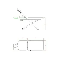 Weelko Latis Elektrische Massageliege PVC 1 Motor, Höhenverstellbar - Weelko - Elektrische Liegen