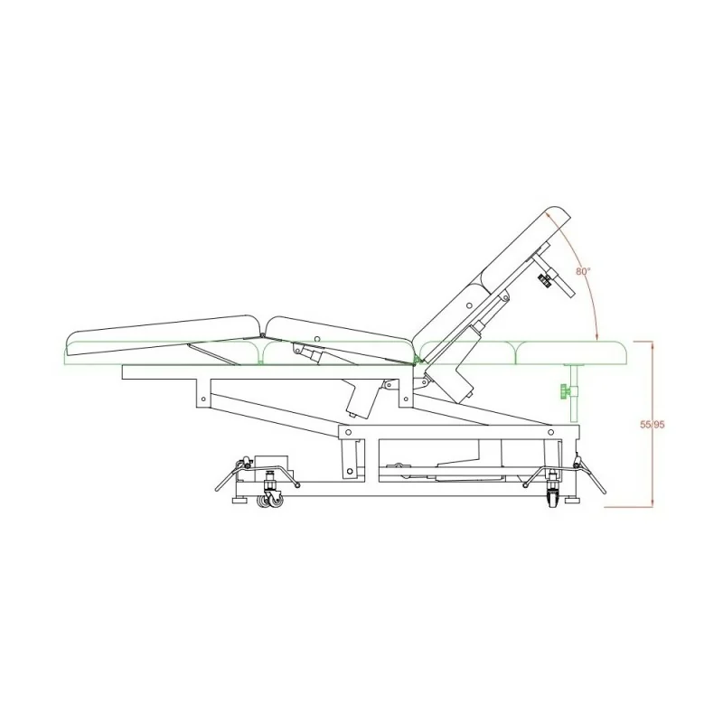 Weelko Acrum High-Performance Electric Physiotherapy Table - Electric stretcher - Weelko