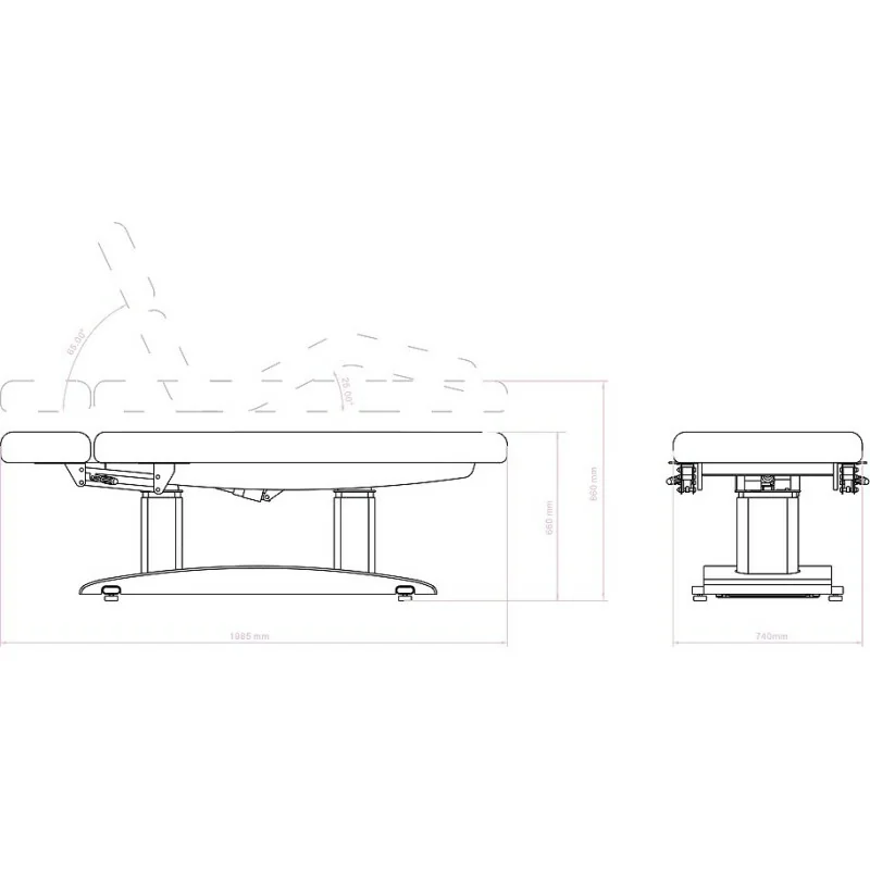 Weelko Tronch 4-Motor Electric Spa Table with PU Mattress - Electric stretcher - Weelko