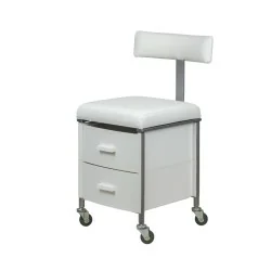 Plus Pedicure Stool com Encosto - Cadeira Confortável para Pedicure - banquinho de pedicure -