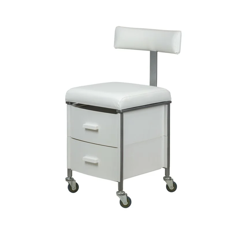 Plus Pedicure Stool com Encosto - Cadeira Confortável para Pedicure - banquinho de pedicure -