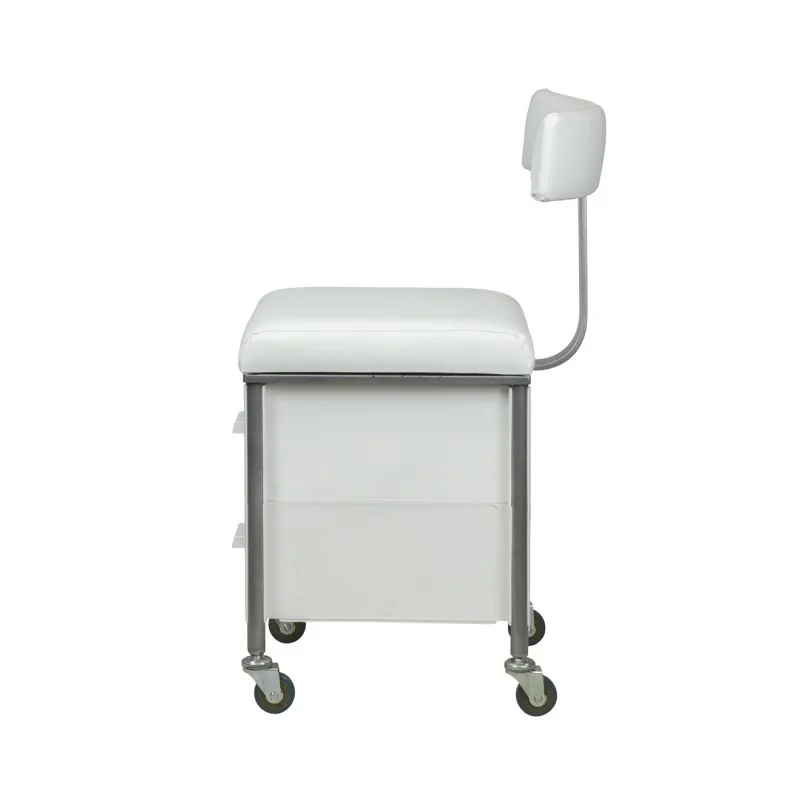 Plus Pedicure Stool com Encosto - Cadeira Confortável para Pedicure - banquinho de pedicure -