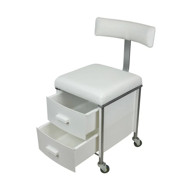 Plus Pedicure Stool com Encosto - Cadeira Confortável para Pedicure - banquinho de pedicure -