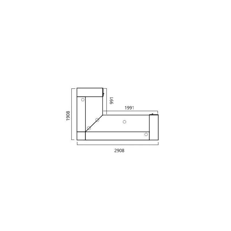 Rezeptionstheke LAV Design Rechteckig für Kliniken - - Design-Möbel