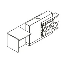 LOG Design Réception à Deux Hauteurs - Comptoir de Clinique - - La conception de meubles