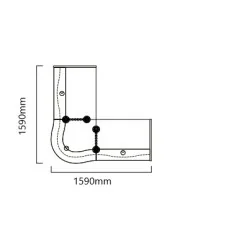 ONDAS Bureau d'Accueil en Forme de L - Design Élégant et Luxueux - - La conception de meubles